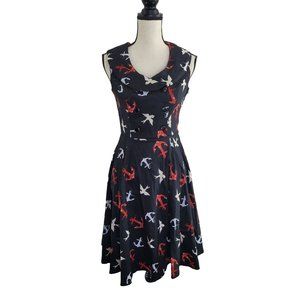 Hearts & Roses sparrow anchor sailor fit collared dress Size 4
